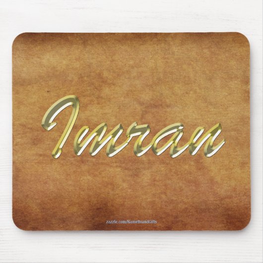 IMRAN Naam-merk Gepersonaliseerde Gift Mousepad Muismat (Voorkant)