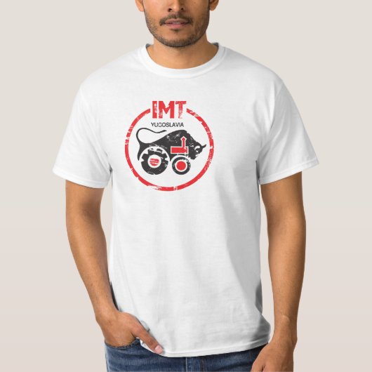 IMT Tractor  Style Joegoslavië Productie. T-shirt (Voorkant)