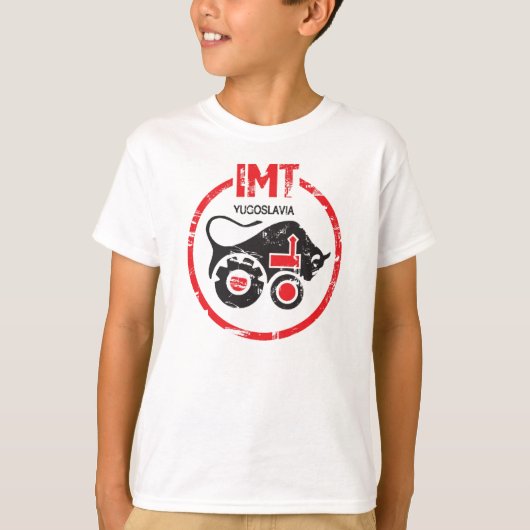 IMT Tractor  Style Joegoslavië Productie T-shirt (Voorkant)