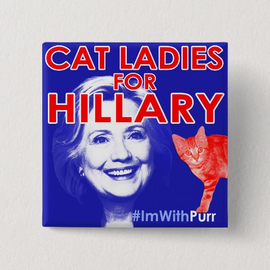 ImWithPurr Cat Lady Pride Button (Voorkant)