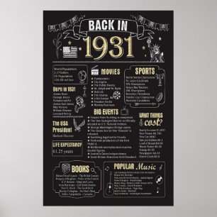 In 1931, Poster, 90 jaar geleden. Poster
