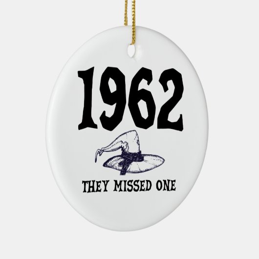 In 1962 misten ze Salem Witch Halloween Keramisch Ornament (Rechts)