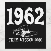 In 1962 misten ze Salem Witch Halloween Wijn Etiket (Enkel label)