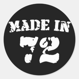 In 1972 ronde sticker