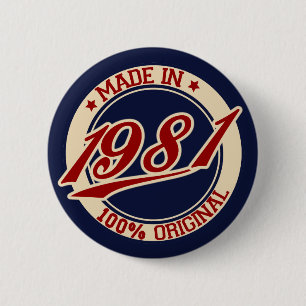 In 1981 ronde button 5,7 cm