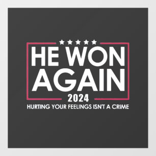In 2024 won hij opnieuw de Trump Inaguration 2025 Raamsticker