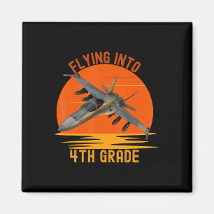 In 4e klas jongens Terug naar School Jet Graphic Magneet