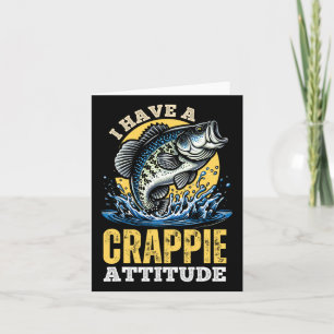 In A Crappie Mood Funny Gevist Retro Kaart