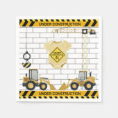 In aanbouw babykleding Baby shower Servet (Voorkant)