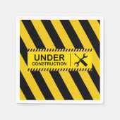 In aanbouw Bulldozer Baby shower Servet (Voorkant)