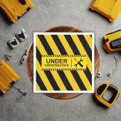 In aanbouw Bulldozer Baby shower Servet