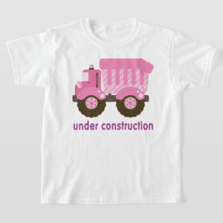 In aanbouw Roze Vrachtwagen T-shirt