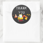 In aanbouw Verjaardag Dank u Chalkboard Ronde Sticker (Tas)