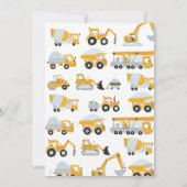 In aanbouw vrachtwagens 1e verjaardag uitnodiging (Achterkant)