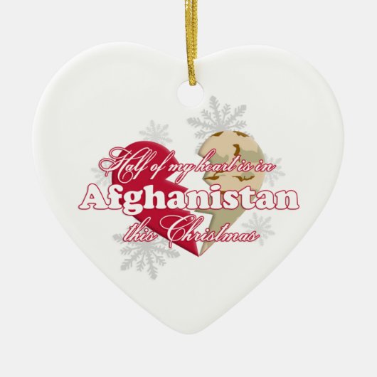In Afghanistan deze kerstzanger Keramisch Ornament (Voorkant)