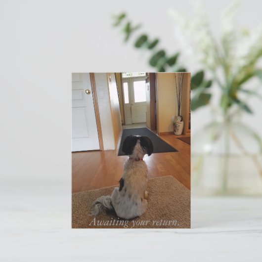 In afwachting van je terugkeer briefkaart (Staand voorkant)