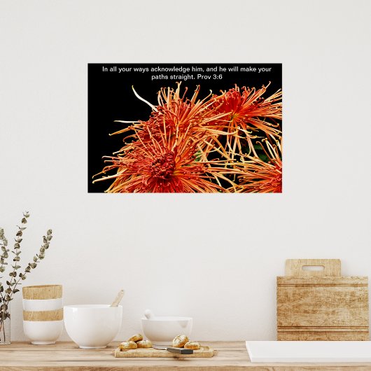 in al uw opzichten erkent u hem poster (Keuken)