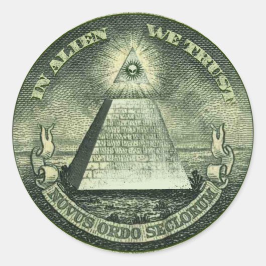 In Alien vertrouwen we op Sticker (Voorkant)