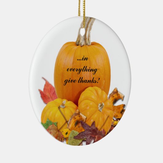 In alles geef je Bedankt! Keramisch Ornament (Rechts)