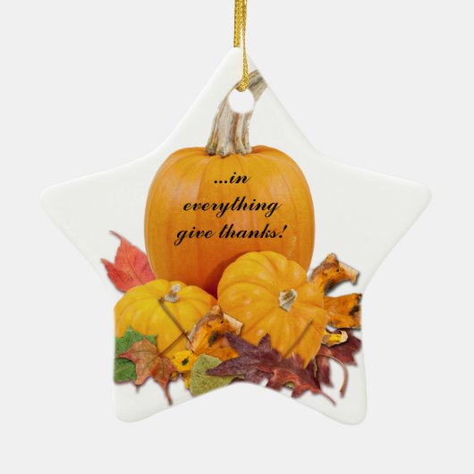 In alles geef je Bedankt! Keramisch Ornament (Achterkant)