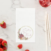 In Alles geeft u bedankt pastel en goudpompoenen Servet (Insitu)