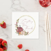In Alles geeft u bedankt pastel en goudpompoenen Servet (Insitu)