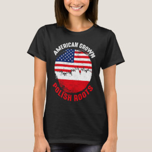 In Amerika geteelde Poolse vintage vlaggen voor ma T-shirt