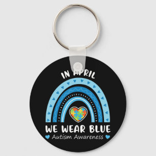 In april Draag Blue shirt het perfecte cadeau voor Sleutelhanger