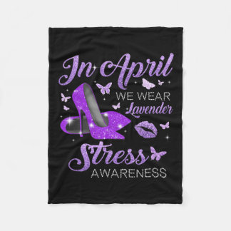 In april Draag Lavender High Heels Stress Bewusthe Fleece Deken