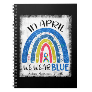 In april draag we blauw, autisme bewustmakingsmaan notitieboek