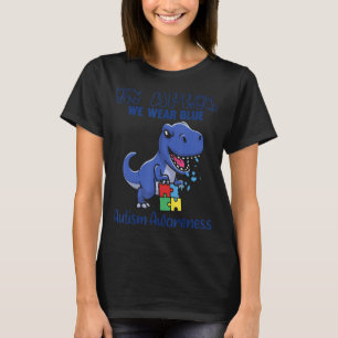 In april Draag we Blue Autism Awareness Month Dino T-shirt