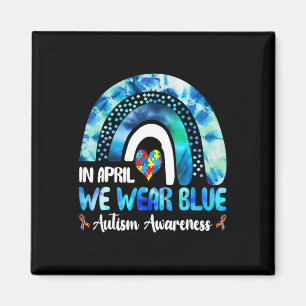 In april Draag we de blauwe autisme van waren Magneet