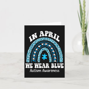 In april Draag we de blauwe maand van het bewustzi Kaart