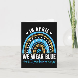 In april Draag we de blauwe maand van het bewustzi Kaart
