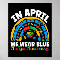 In april dragen we blauw autisme bewustzijn maand