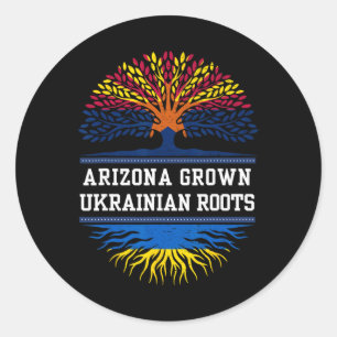 In Arizona gekweekt met Oekraïense wortels - Oekra Ronde Sticker
