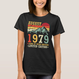 in augustus 1979 43 jaar Geweldige zijn L T-shirt