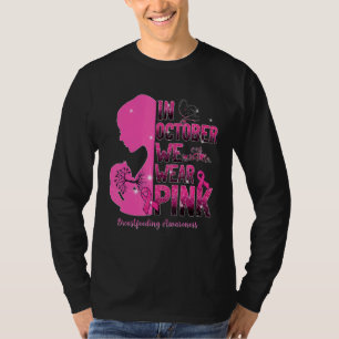 In augustus Draag we het roze bewustzijn van borst T-shirt