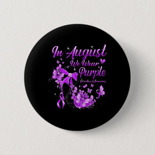 In augustus Draag we Paarse Butterfly overdosis Aw Ronde Button 5,7 Cm