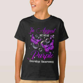 In augustus Draag we Paarse Butterfly overdosis Aw T-shirt