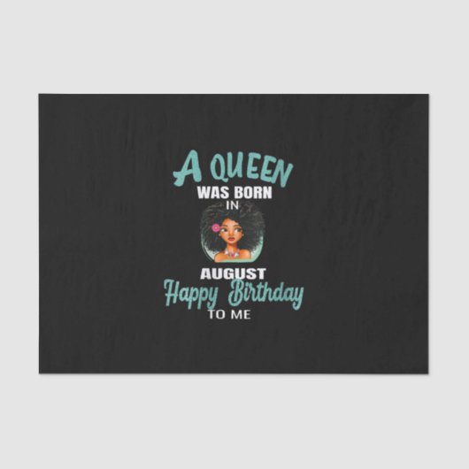 In augustus werd een koningin geboren tissuepapier (Voorkant)
