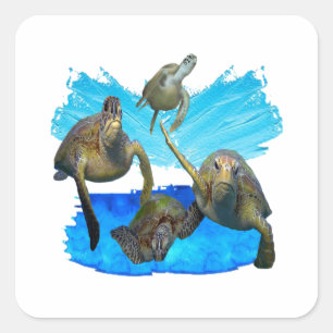 IN BEAUTIFUELE WATEREN VIERKANTE STICKER