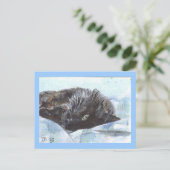 In bed briefkaart (Staand voorkant)