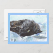 In bed briefkaart (Voorkant / Achterkant)