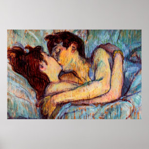 In Bed, The Kiss door Henri de Toulouse-Lautrec Poster
