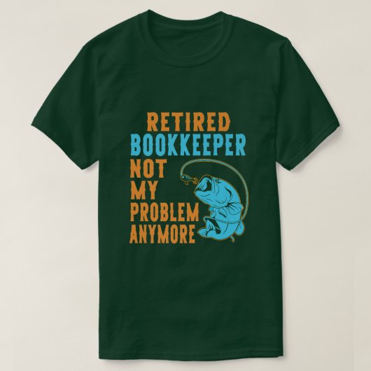 In beslag genomen boekhouder Vist Lover Retirement T-shirt (Design voorkant)