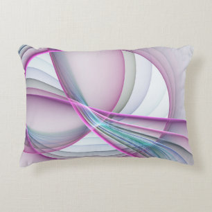 In Beweging, Moderne Abstract Kleurrijke Fractale Accent Kussen