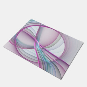 In Beweging, Moderne Abstract Kleurrijke Fractale  Deurmat