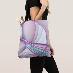 In Beweging, Moderne Abstract Kleurrijke Fractale Draagtas
