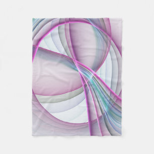 In Beweging, Moderne Abstract Kleurrijke Fractale Fleece Deken